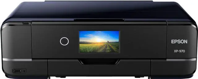 Alt view image 2 of 12 - Epson Expression Photo XP-970 Inkjet Multifunction Printer - Color - Copier/Printer/Scanner - 5760 x 1440 dpi Print - Automatic Duplex Print - 4800 dpi Optical Scan - 100 sheets Input - Fast Ethernet