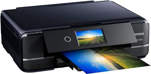 Alt view image 5 of 12 - Epson Expression Photo XP-970 Inkjet Multifunction Printer - Color - Copier/Printer/Scanner - 5760 x 1440 dpi Print - Automatic Duplex Print - 4800 dpi Optical Scan - 100 sheets Input - Fast Ethernet