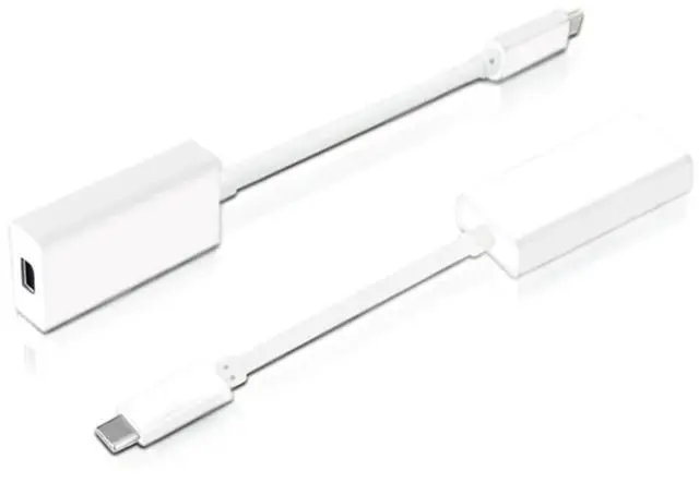 Alt view image 4 of 6 - USB-C to Mini Display Port Adapter USB 3.1 Type C (Thunderbolt 3) to Thunderbolt 2 Adapter For MacBook Pro