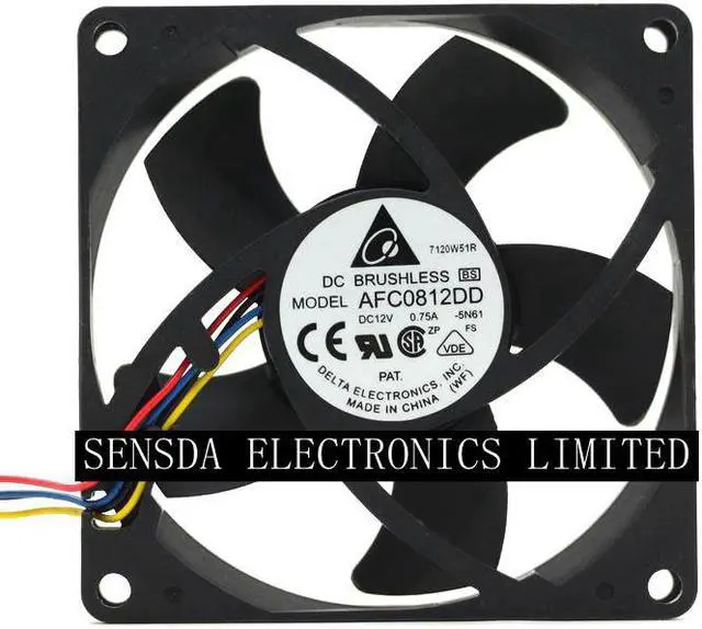 Main image of 1pcs pwm fan For delta AFC0812DD DC12V 0.75A 8020 8CM 80mm 80x80x20mm 4Pin 4Wire high-speed Cooling Fan
