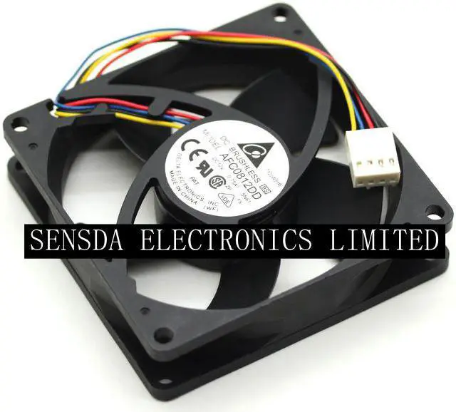 Alt view image 3 of 4 - 1pcs pwm fan For delta AFC0812DD DC12V 0.75A 8020 8CM 80mm 80x80x20mm 4Pin 4Wire high-speed Cooling Fan