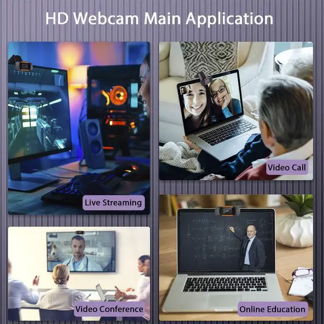 Alt view image 4 of 7 - 720P Web Cam HD Camera Webcam with Mic Microphone for Computer PC Laptop Notebook