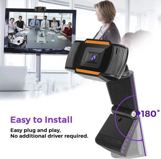 Alt view image 7 of 7 - 720P Web Cam HD Camera Webcam with Mic Microphone for Computer PC Laptop Notebook