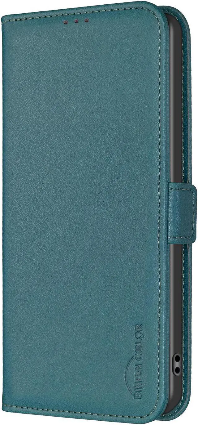 Alt view image 2 of 6 - JJ & D Flip Leather Case for Samsung Galaxy A56 5G Cover Green