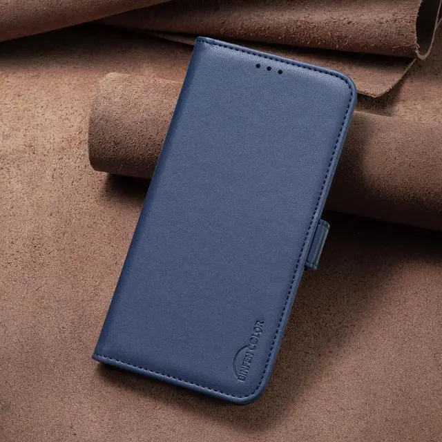 Alt view image 4 of 5 - JJ & D Flip Leather Case for Samsung Galaxy A56 5G Cover Blue