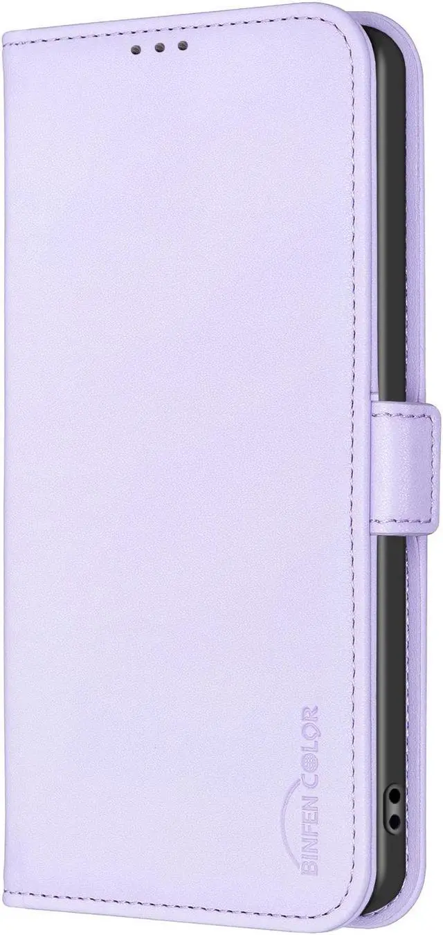 Main image of JJ & D Flip Leather Case for Samsung Galaxy A26 5G Cover Green Light Purple