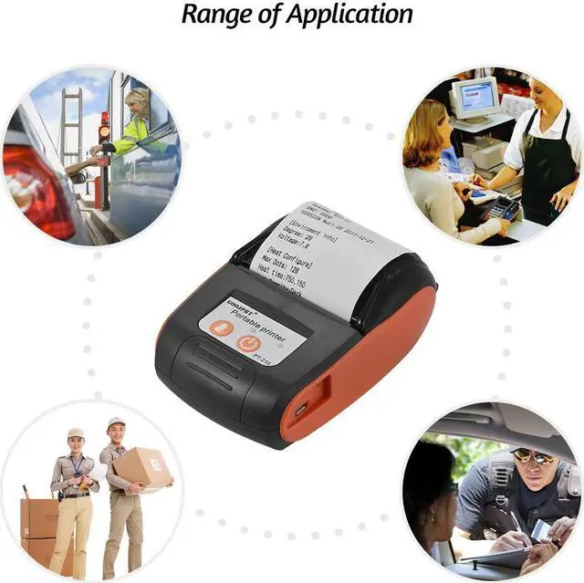 Alt view image 3 of 7 - GOOJPRT PT-210 Portable Thermal Printer Handheld 58mm Receipt Printer for Retail Stores Restaurants Factories Logistics