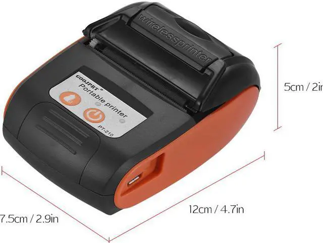 Alt view image 4 of 7 - GOOJPRT PT-210 Portable Thermal Printer Handheld 58mm Receipt Printer for Retail Stores Restaurants Factories Logistics