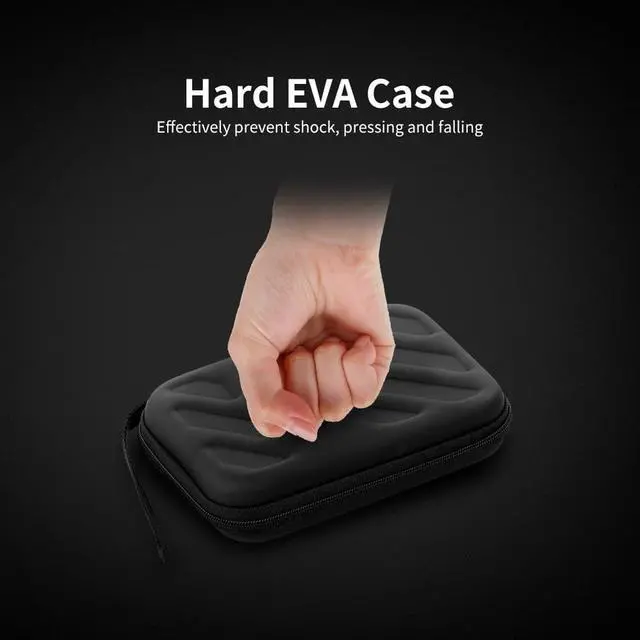 Alt view image 2 of 3 - External Hard Drive Disk Case Shockproof EVA Case 2.5in HDD with Mesh Pocket and Soft Inner Fabric Carrying Case for Travel and Office Use