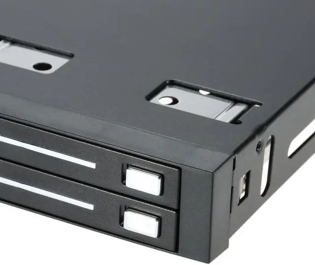 Alt view image 6 of 7 - Dual Bay 2.5" Inch SATA III Hard Drive HDD & SSD Tray Caddy Internal Mobile Rack Enclosure Docking Station Hot Swap