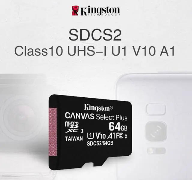 Alt view image 2 of 6 - Kingston SDCS2 Class 10 High Speed 64GB Micro SD Card / TF Card Memory Card for Smartphones, Dashcam