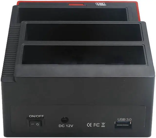 Alt view image 2 of 4 - USB 3.0 to 2x2.5/3.5" SATA and 1x IDE HDD Docking Station 3 Bay External Hard Drive Clone HDD Enclosure USB 2 Ports USB 2.0 Hub MS/M2/XD/CF/SD/TF Card Reader