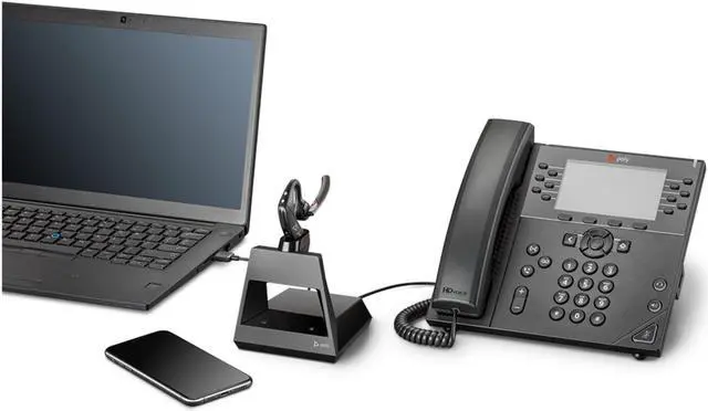 Alt view image 3 of 6 - Plantronics Voyager 5200 Office Earpiece, 2-Way Base, USB-A (212732-01)