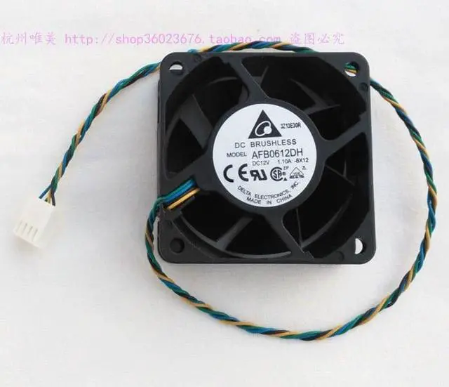 Alt view image 4 of 5 - Cooler Fan For AFB0612DH 6025 6cm 60mm 12V 1.1A 60*60*25MM 50.4CFM 4500-9000RPM PWM Server PC Violence Cooling