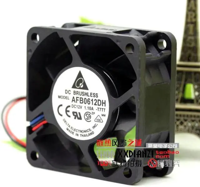 Alt view image 3 of 5 - Cooler Fan For AFB0612DH 6025 6cm 60mm 12V 1.1A 60*60*25MM 50.4CFM 4500-9000RPM PWM Server PC Violence Cooling