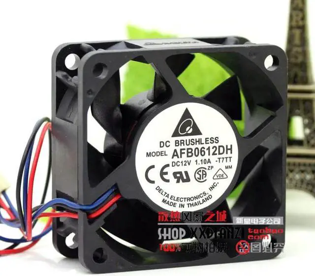 Main image of Cooler Fan For AFB0612DH 6025 6cm 60mm 12V 1.1A 60*60*25MM 50.4CFM 4500-9000RPM PWM Server PC Violence Cooling
