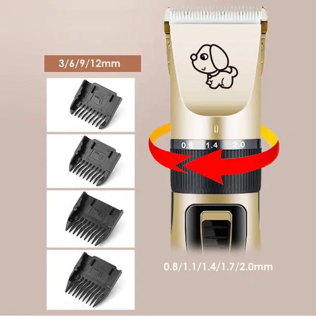 Alt view image 3 of 5 - Low-noise Pet Hair Clipper Remover Cutter Grooming Cat Dog Hair Trimmer Electrical Pets Hair Cut Machine USB Charge