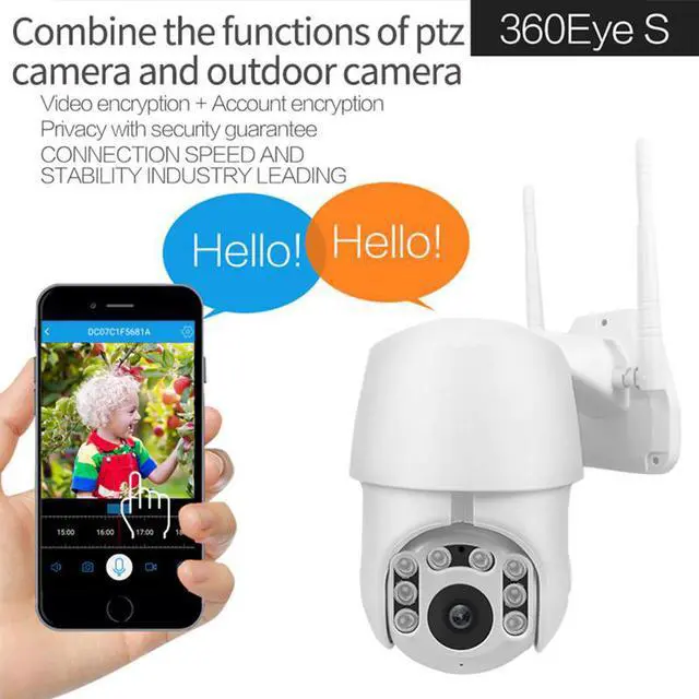 Alt view image 2 of 5 - 1080P-Full CCTV Outdoor Waterproof IP Action Camera Wifi  Infrared 1080P Wireless PTZ Surveillance Camera Wifi Dome Camera