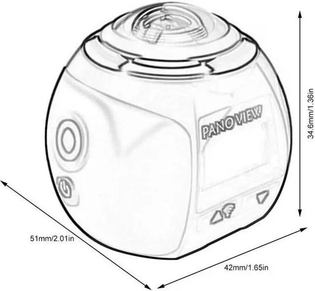 Alt view image 2 of 5 - Degree VR Action Camera Panorama Ultra High Definition Video Waterproof DV 4K HD 1080P Camera