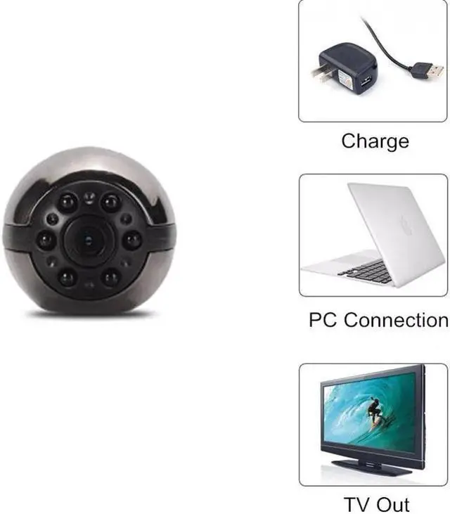 Alt view image 2 of 5 - Full HD 1080P Mini Camera Micro Camcorder Night Vision Nanny Video Audio Recorder Secret Action Sport Helmet Bike Security