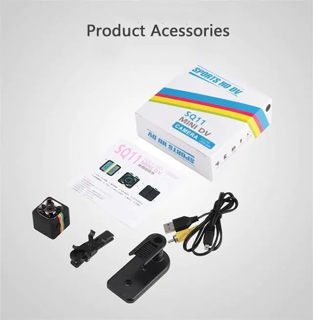 Alt view image 5 of 5 - SQ11 Mini Camera HD 1080P Action Camera Sport Car Camcorder With Night Vision 12MP Micro DV Cam Motion Sensor Camcorder