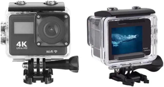Alt view image 3 of 5 - DV Camera 4K Touch Screen Dual Dcreen Remote  Control Outdoor Waterproof Wifi camera Diving Action Camera
