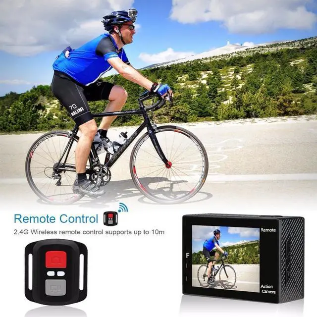 Alt view image 3 of 5 - Brave 4 Action Camera 4K / 24fps Ultra HD 20MP Wifi anti-shake 30m Underwater Waterproof Remote control Helmet Sport cam