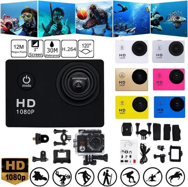 Alt view image 2 of 5 - Waterproof Camera HD 1080P Sport Action Camera DVR Cam DV Video Camcorder Mini Sports Camera Waterproof Case