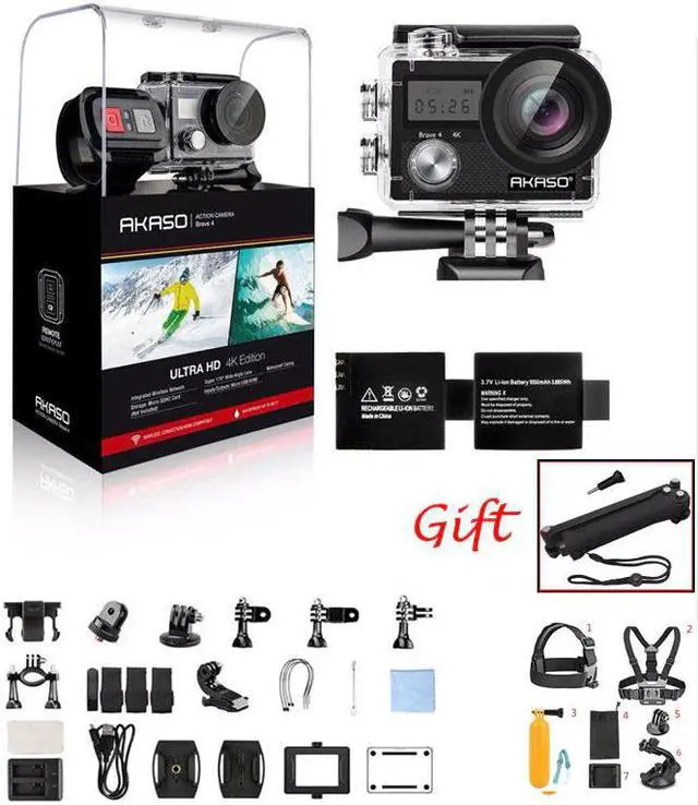 Main image of Brave 4 4K 20MP Wifi Action Camera Ultra HD EIS 30m Underwater Waterproof Remote Sports Camcorder Helmet Accessories Gift