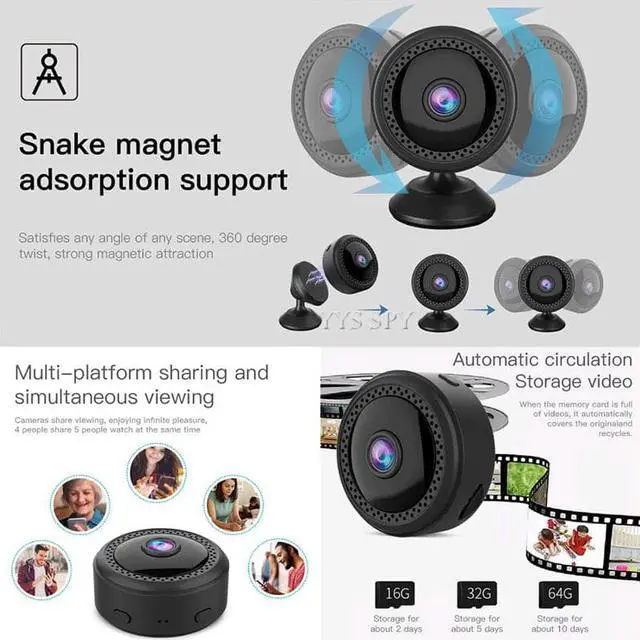 Alt view image 3 of 5 - Wifi Mini Video Camera Digital Small Wireless IP IR Camcorder Security Home Surveillance Action Camara Secret Micro Kamera