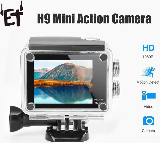 Alt view image 2 of 5 - H9 4K QHD Wifi Remote Control Action Camera with 30m Waterproof Case 1080p Sport Camera 2.0inch Screen Video Camcorders