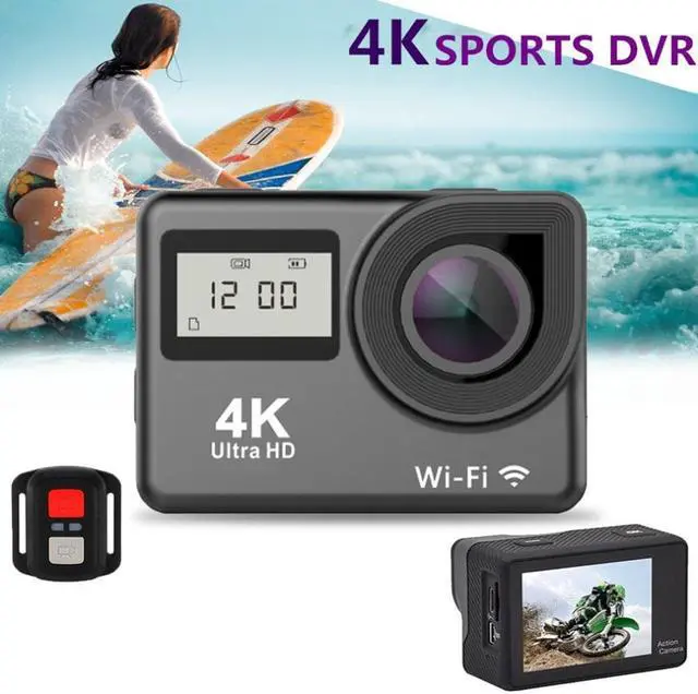 Alt view image 5 of 5 - DV Camera 4K Touch Screen Dual Dcreen Remote  Control Outdoor Waterproof Wifi camera Diving Action Camera