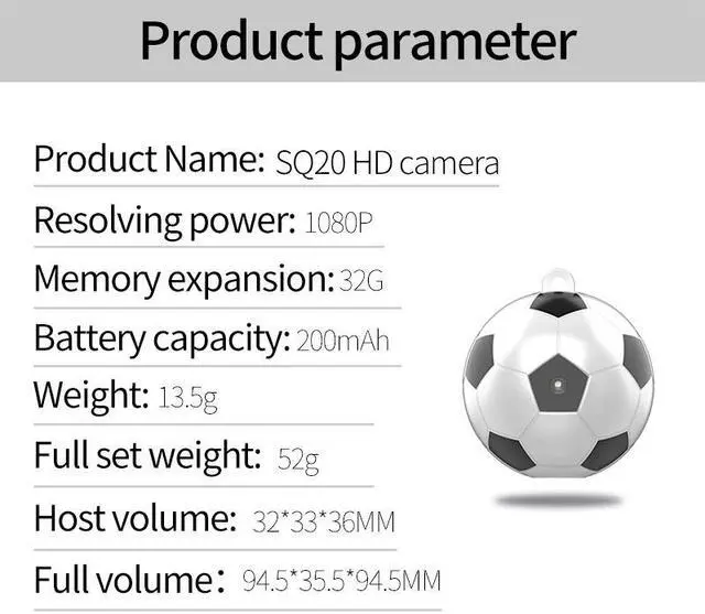 Alt view image 3 of 5 - 1080P Mini Camera football Cam Night Vision Camcorder Action Mini Camera DV Video Voice Recorder Micro Camera