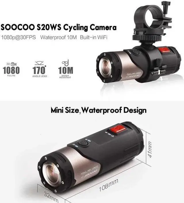 Alt view image 2 of 5 - Sports & Action Video Cameras action camera S20W edge firefly cam bag sphere phone grip sport camera action accessories