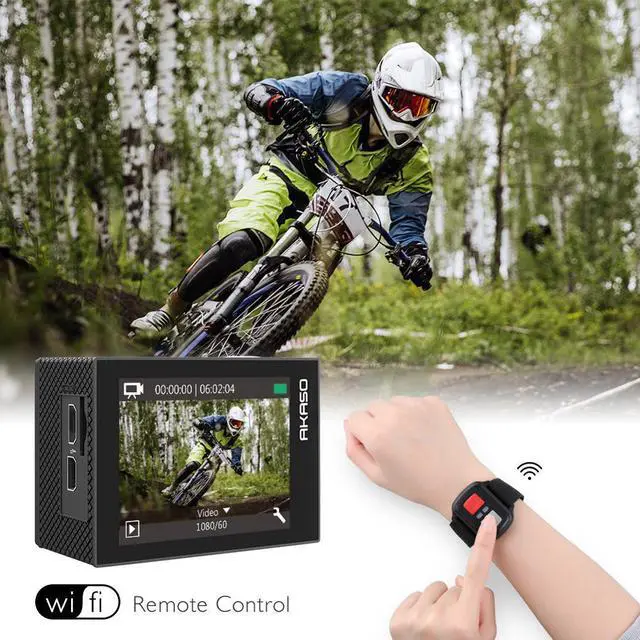 Alt view image 3 of 5 - Go EK7000 Pro Action Camera Ultra HD 4K WiFi 1080P/60fps 2.0 LCD 170D Lens Helmet Cam Waterproof Sports Camera EIS
