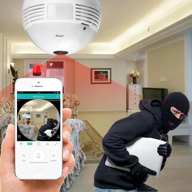 Alt view image 2 of 5 - 360 Lamp Mini Wifi Camera Gizli Kamera Wireless IP Security CCTV Home Surveillance Smart Webcam Action Video Micro Telecamera