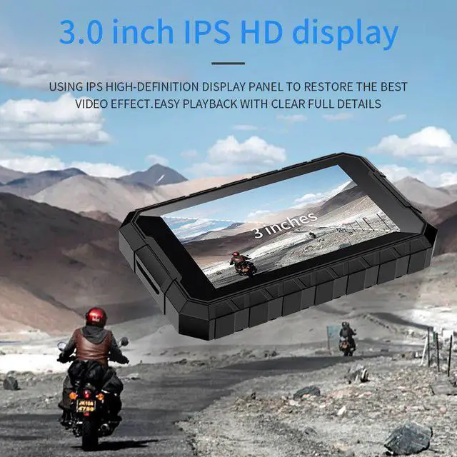 Alt view image 2 of 5 - Motorbike Action Camera Recorder DVR Dual Lens Full HD 1080P Front and Rear View Motor Electronics Motorcycle Dash Cam