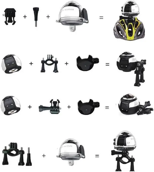 Alt view image 5 of 5 - 360 Degree Camera VR 4K Wifi Video Mini Panoramic 2448*2448 HD Panorama Action 30m Waterproof Sports Driving Cam 2017