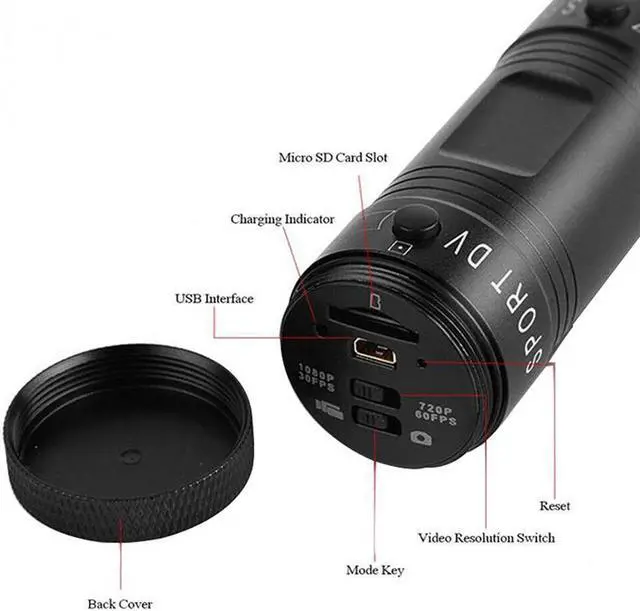 Alt view image 3 of 5 - Camera HD Mountain Motorcycle Bike Bicycle Helmet Sports Action Camera DV Full HD 1080p Car Video Recorder For Dropshipping