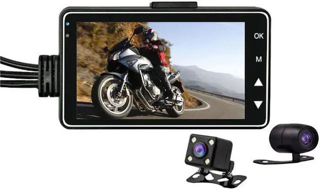 Alt view image 6 of 7 - HD Motorcycle Car Action Dual Camera Video Recorder Dash Cam Waterproof Split Night Vision Driving Recorder