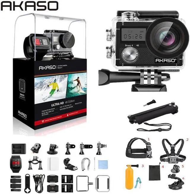 Main image of Brave 4 Action Camera 4K / 24fps Ultra HD 20MP Wifi anti-shake 30m Underwater Waterproof Remote control Helmet Sport cam