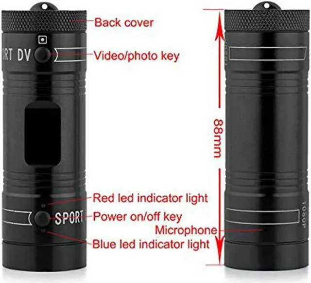 Alt view image 3 of 5 - Camera HD Mountain Bike Bicycle Motorcycle Helmet Sports Action Camera Video DV Camcorder Full HD 1080p Car Video Recorder