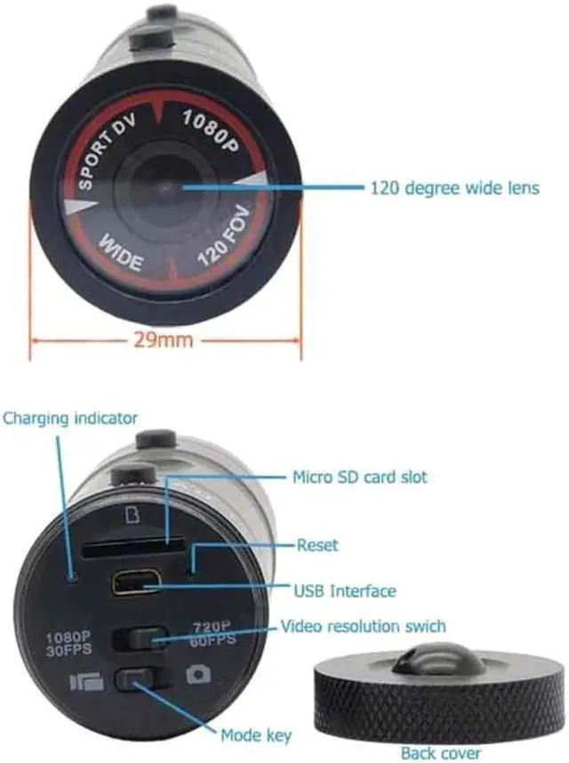 Alt view image 5 of 7 - HD 1080P Wearable Camera Eyewear Camcorder Wide Angle lens Webcam Sport Sunglasses Vidicon Video Voice Recording Camera