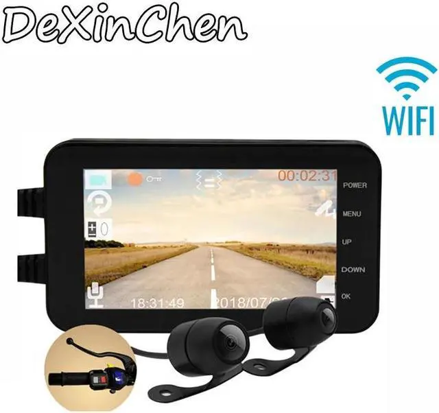 Alt view image 3 of 5 - DVR Waterproof Action Camera 4.0inch IPS Lcd Screen Dual Lens Black Box DVR Dash Cam DVR For   Shipping