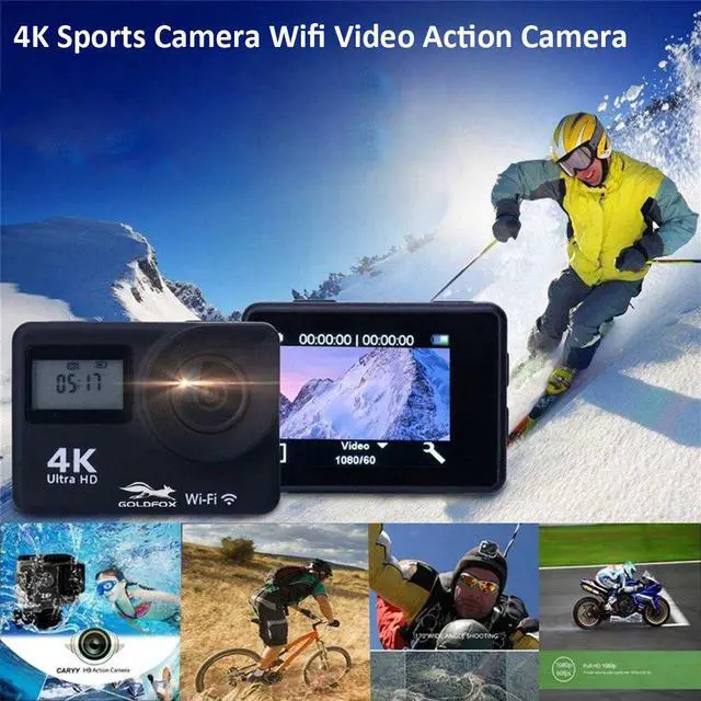 Alt view image 4 of 5 - Touch Screen Ultra HD 4K Action Camera 1080P 170D Wifi Remote Control Go Waterproof Pro cam For Cycling Diving Sport Camera