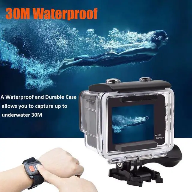 Alt view image 3 of 5 - Touch Screen Ultra HD 4K Action Camera 1080P 170D Wifi Remote Control Go Waterproof Pro cam For Cycling Diving Sport Camera