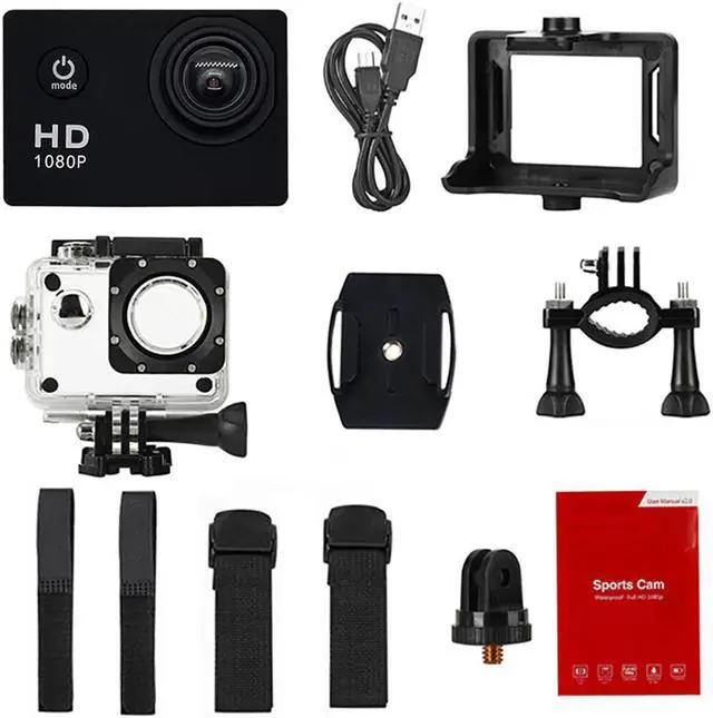 Alt view image 4 of 5 - Waterproof Camera HD 1080P Sport Action Camera DVR Cam DV Video Camcorder Mini Sports Camera Waterproof Case