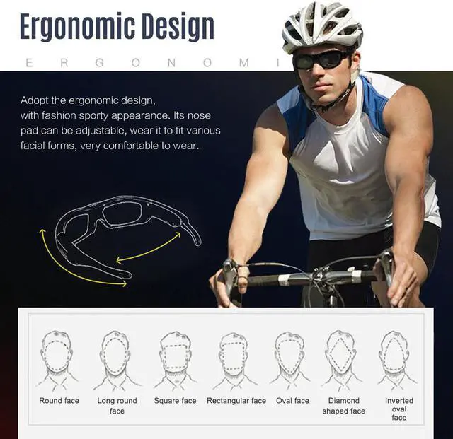 Alt view image 2 of 5 - IP55 Waterproof Smart Video Recording Sunglasses 1080P FHD Outdoor Sports Action Camera with Safety Lenses Sport Design