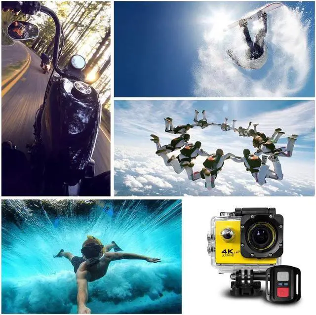 Alt view image 3 of 5 - Action camera F60 / F60R Ultra HD 4K 30fps Wireless WiFi 2.0" 170D Go Cam pro underwater waterproof Sport camera
