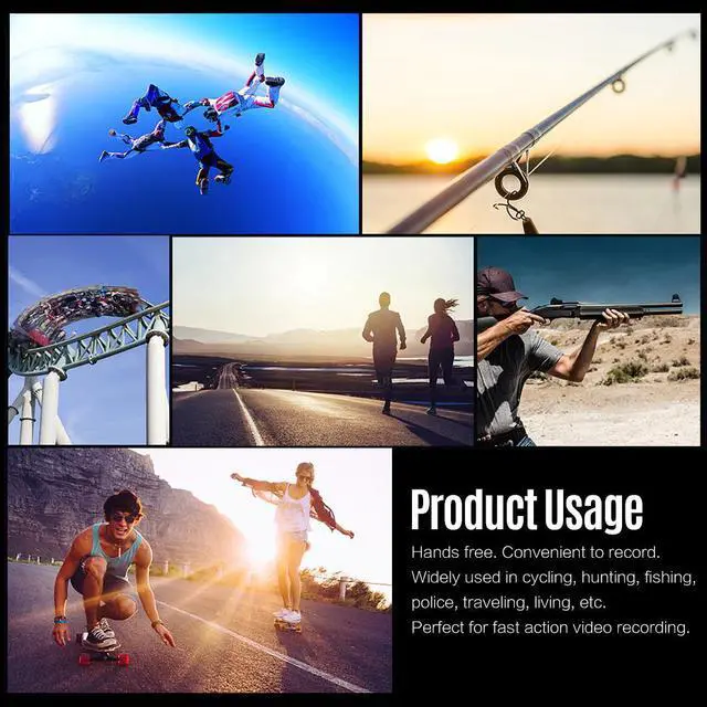 Alt view image 4 of 5 - IP55 Waterproof Smart Video Recording Sunglasses 1080P FHD Outdoor Sports Action Camera with Safety Lenses Sport Design